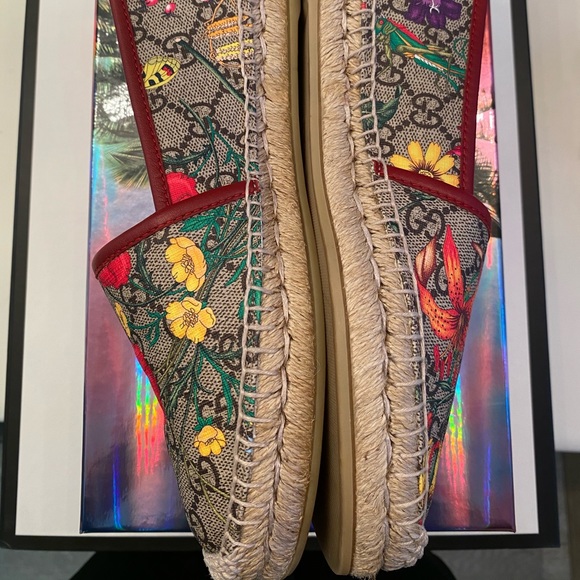Gucci Pilar Floral GG Espadrilles size 39.5 - Picture 5 of 12